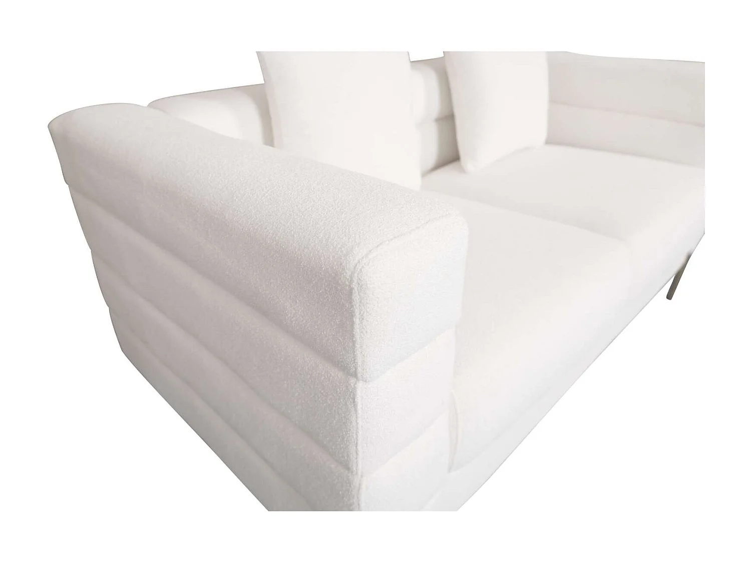 Sofa 160x80x85 cm white ecru nua n49-1