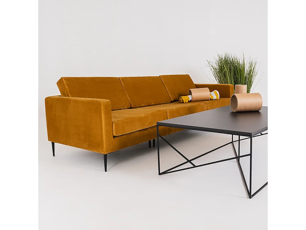 Canapé 0,88x2,64x0,82 m noir Vergan