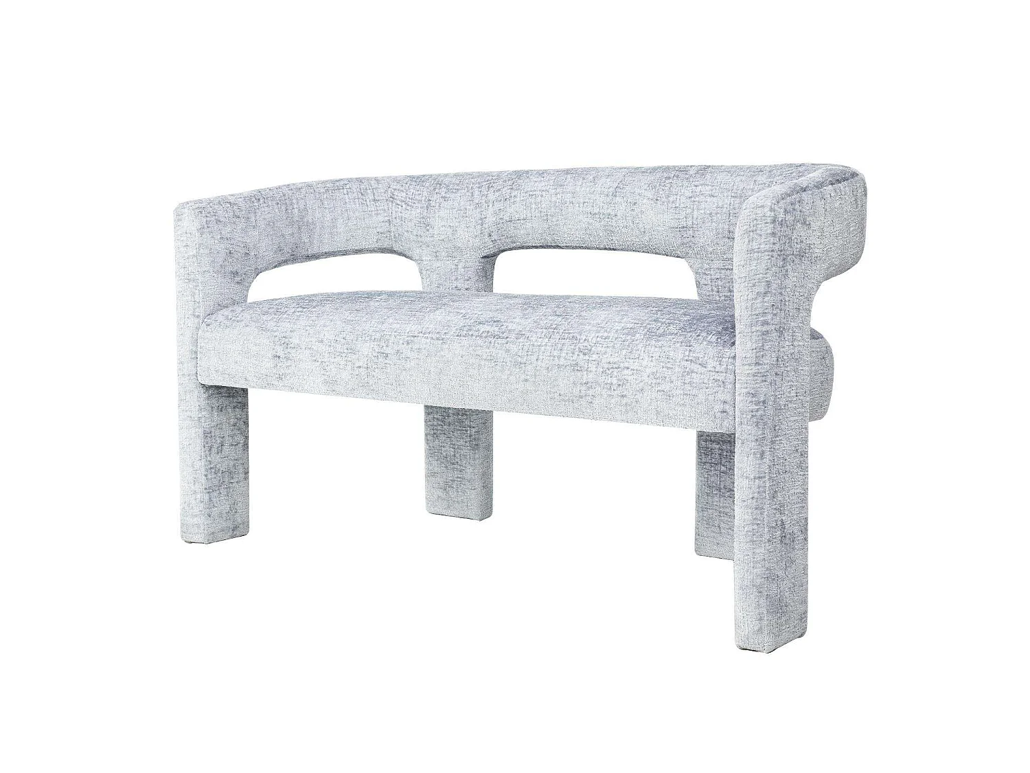 Bench 124.5x75x56 cm light blue leith let71bb