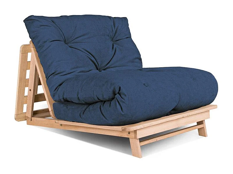 Sofa futon 90x115x80 cm niebieska Layti