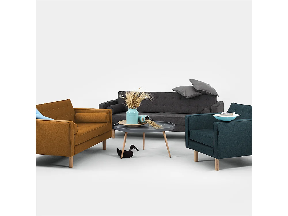 Sofa 88x210x80 cm Carbon natur TOPIC HOLZ