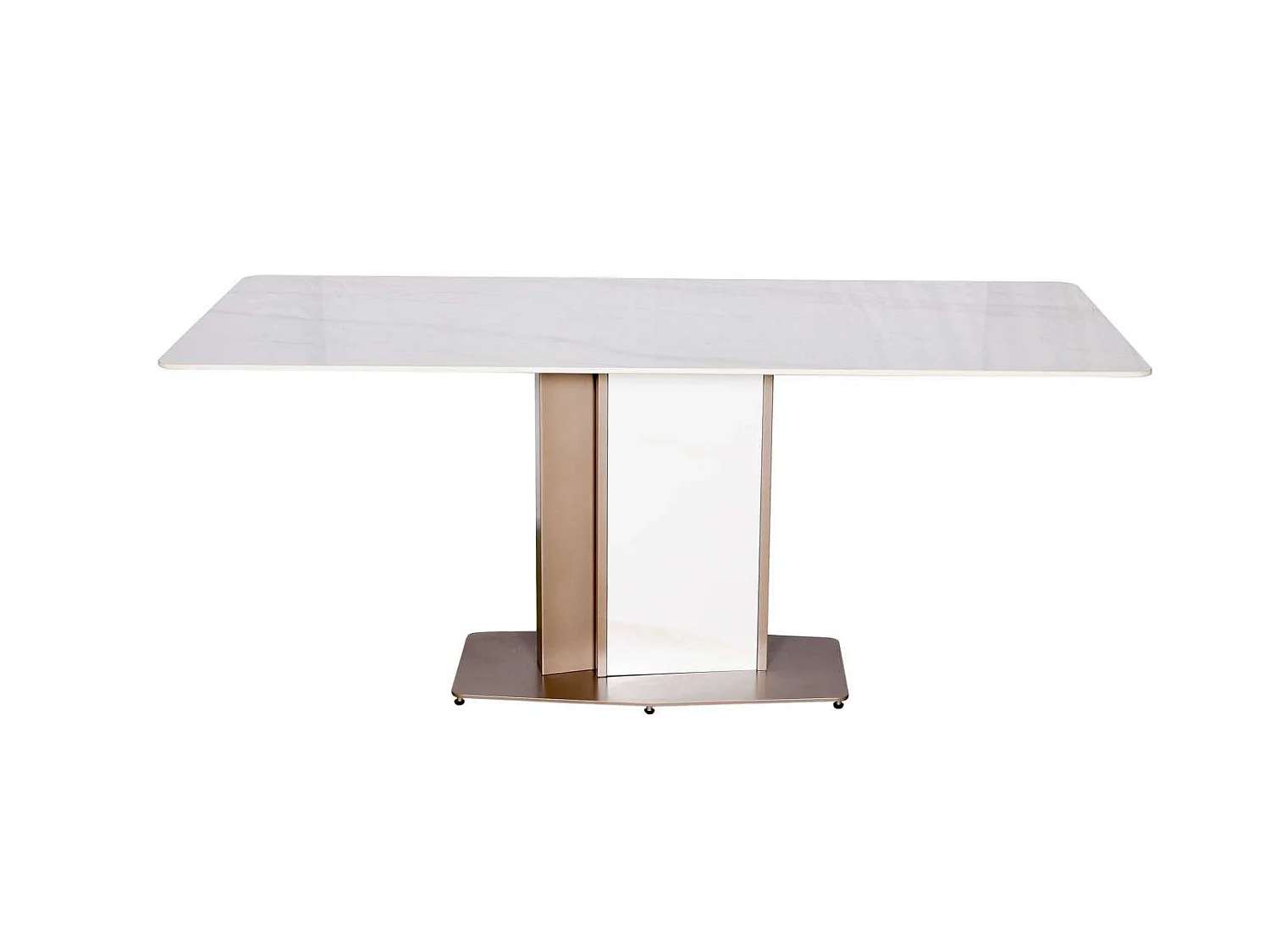 Bord, Modig, 180 cm, Hvid og Rosenguld