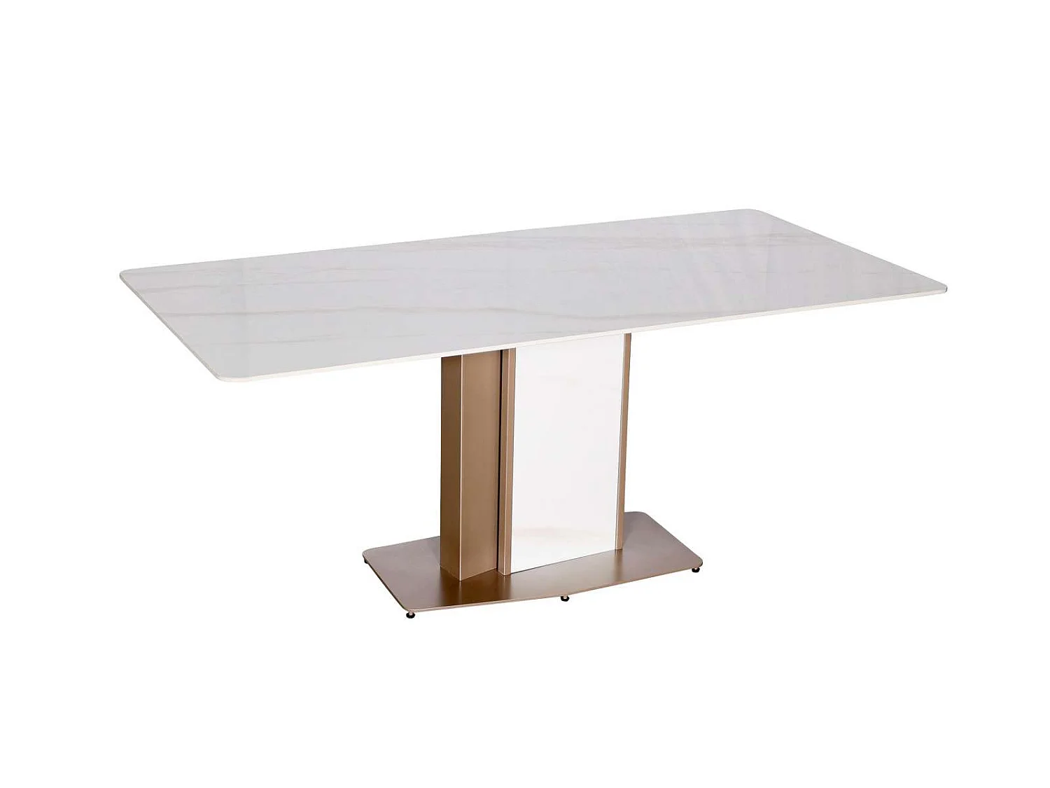 Bord, Modig, 180 cm, Hvid og Rosenguld
