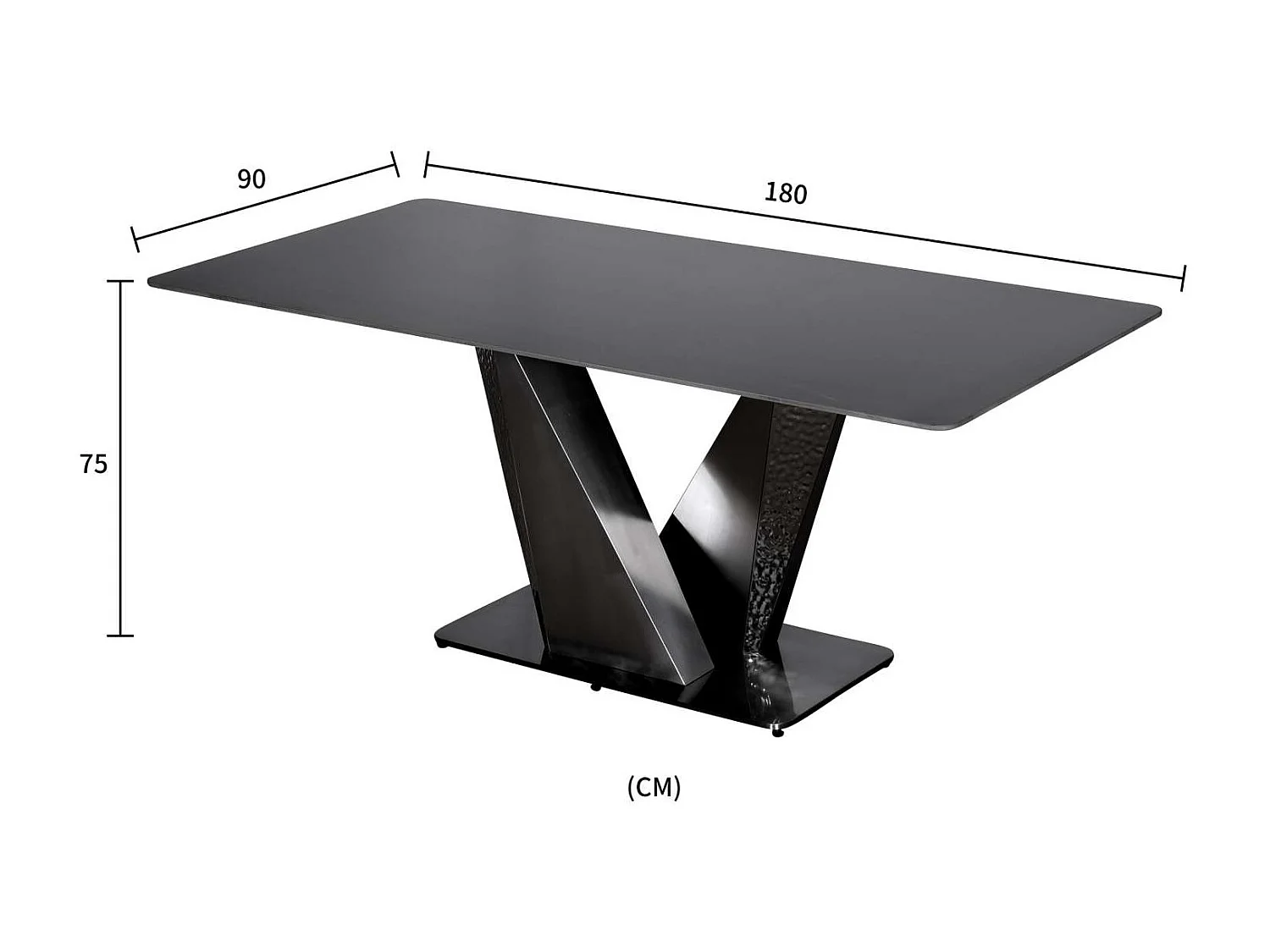 Table 180x75x90 cm Black Modig M30