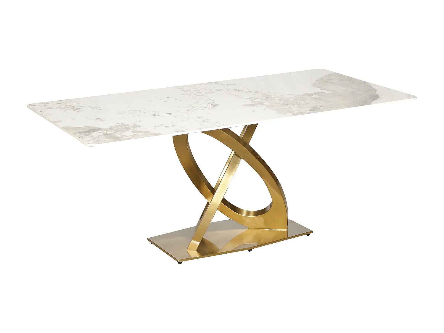 Tafel 180x75x90 cm wit goud Modig M56