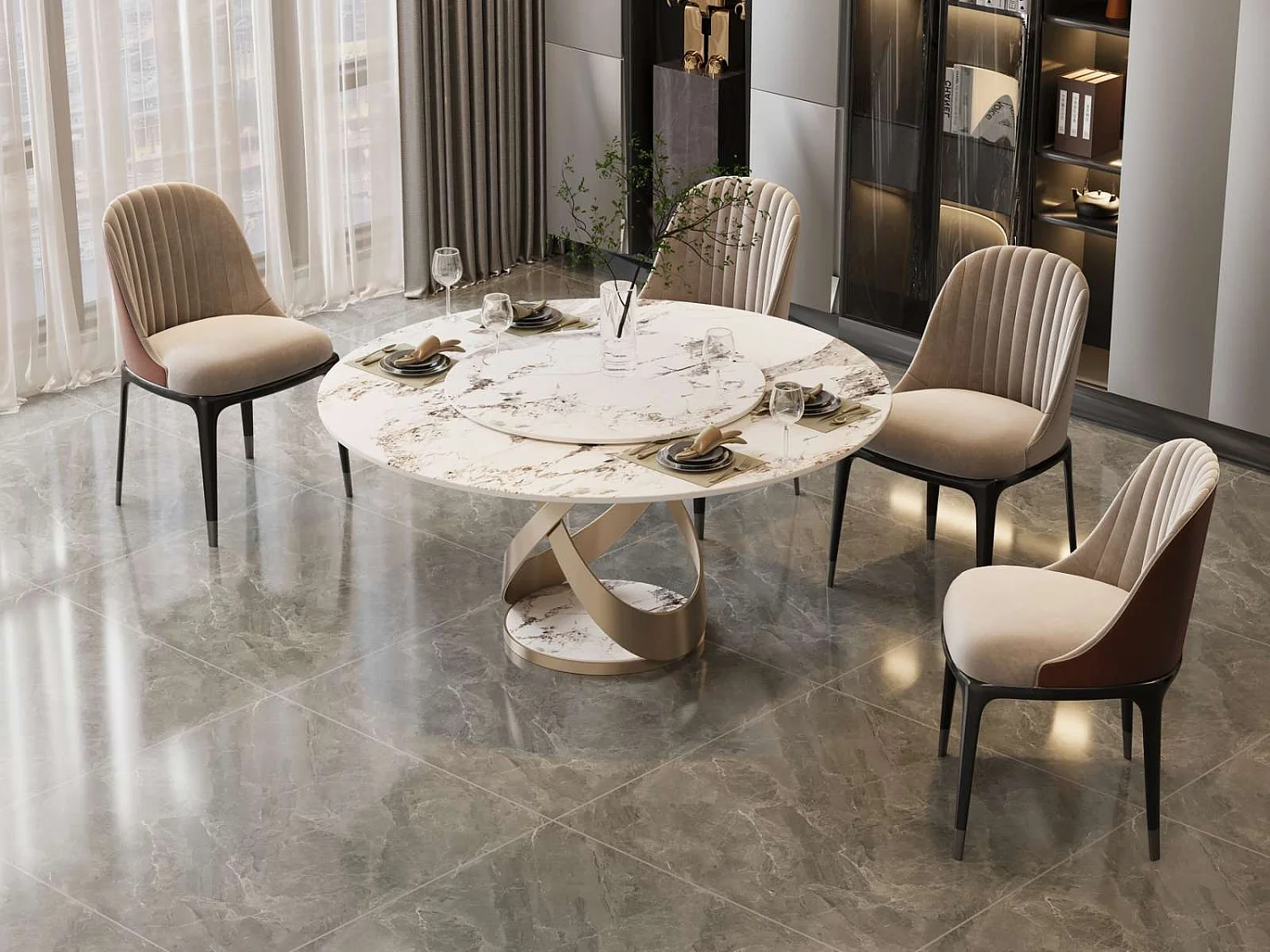 Table 150x75x150 cm Blanc Modig M44