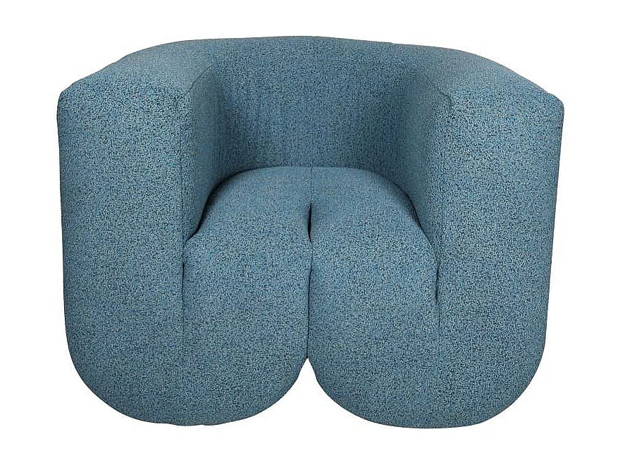 Fauteuil 100x75x85 cm bleu gris noir Nua N88-100-10