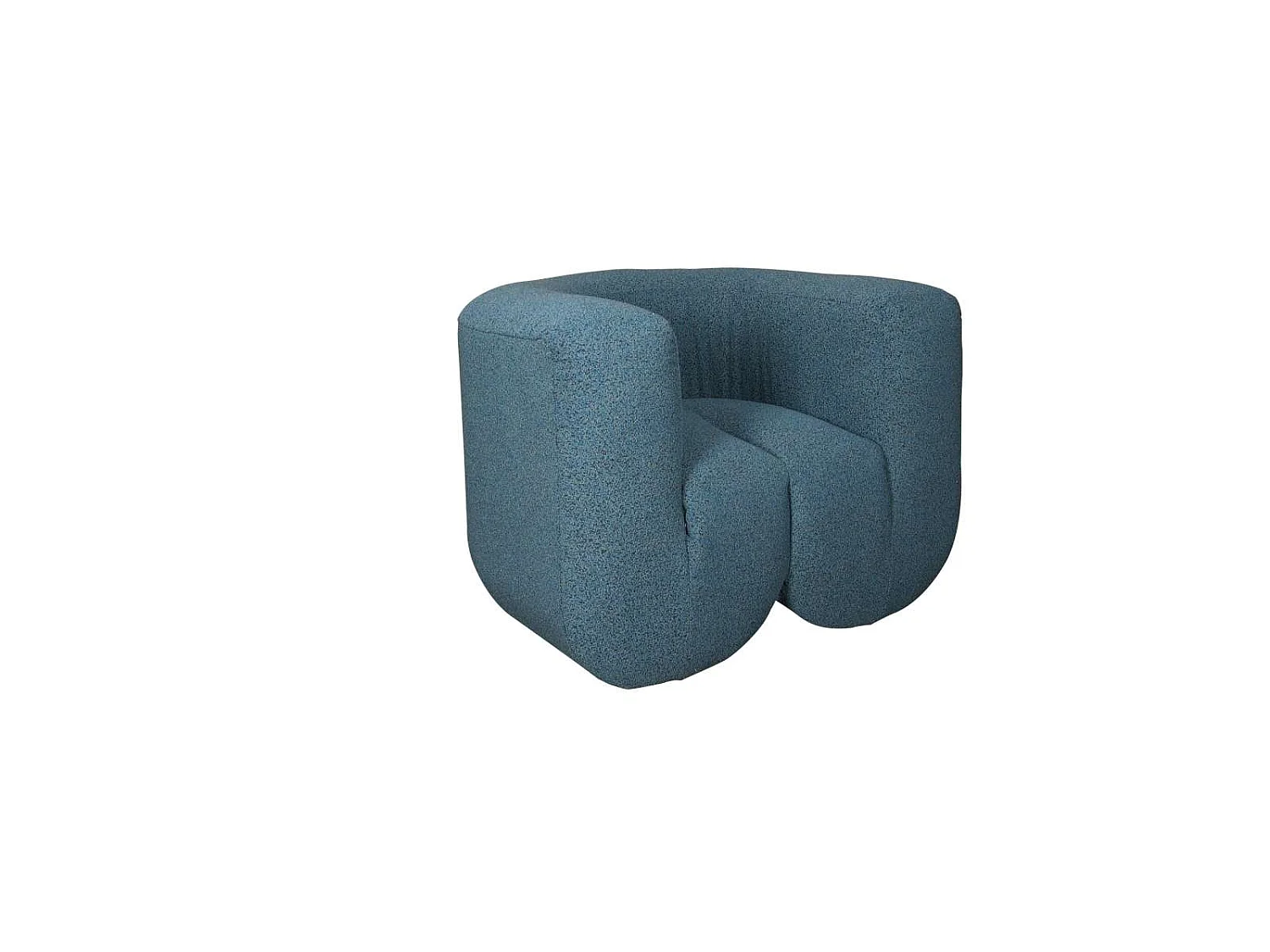 Fauteuil 100x75x85 cm bleu gris noir Nua N88-100-10