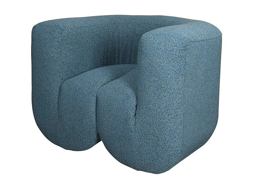 Fauteuil 100x75x85 cm bleu gris noir Nua N88-100-10