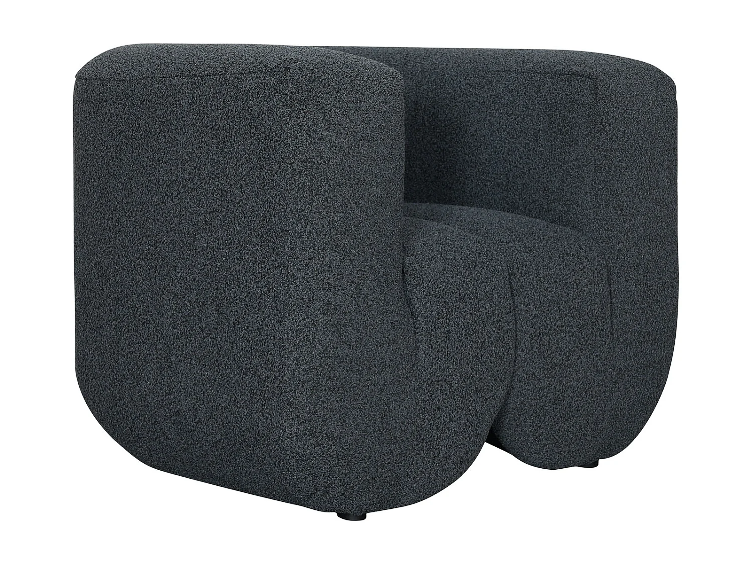 Fauteuil 100x75x85 cm gris foncé Nua N88-100-6
