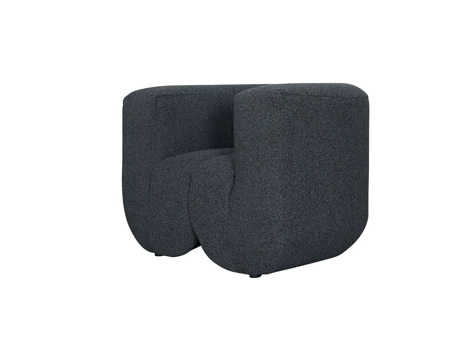 Fauteuil 100x75x85 cm gris foncé Nua N88-100-6