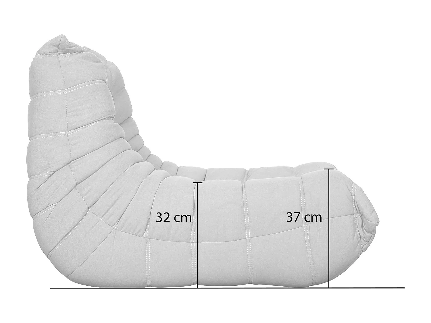 Fauteuil 87x70x102 cm beige nua n23-4