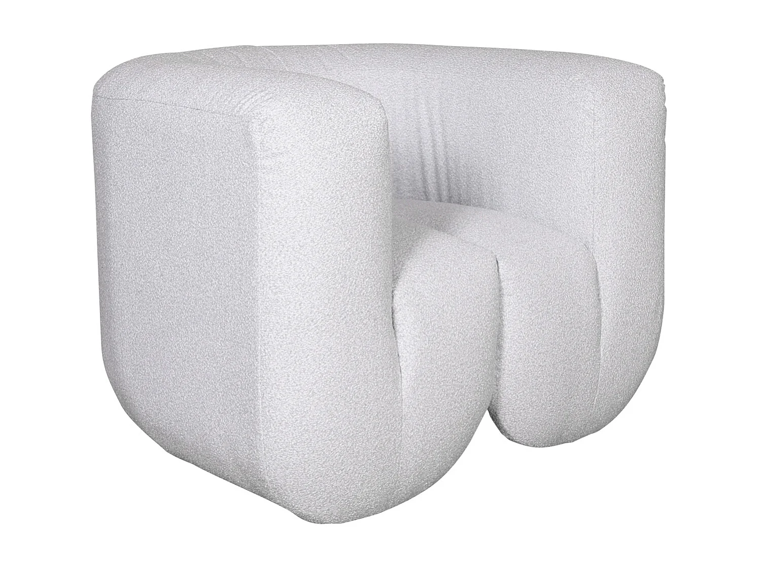 Fotel 100x75x85 cm jasnoszary nua