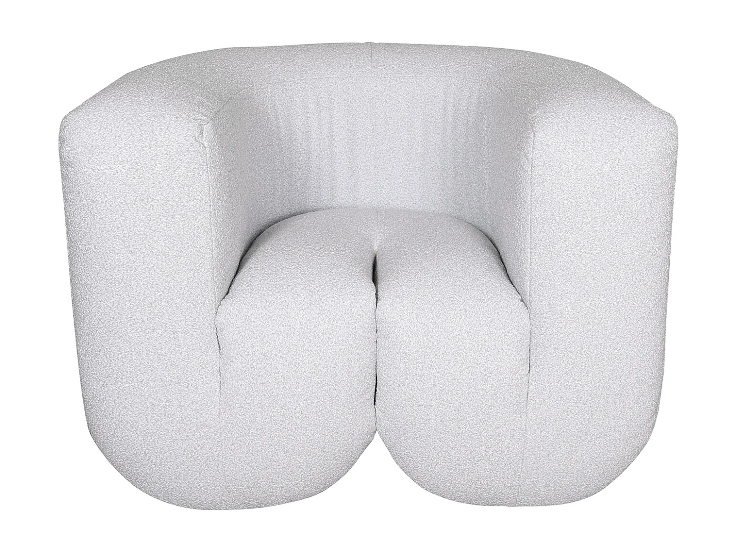 Fauteuil 100x75x85 cm gris clair nua