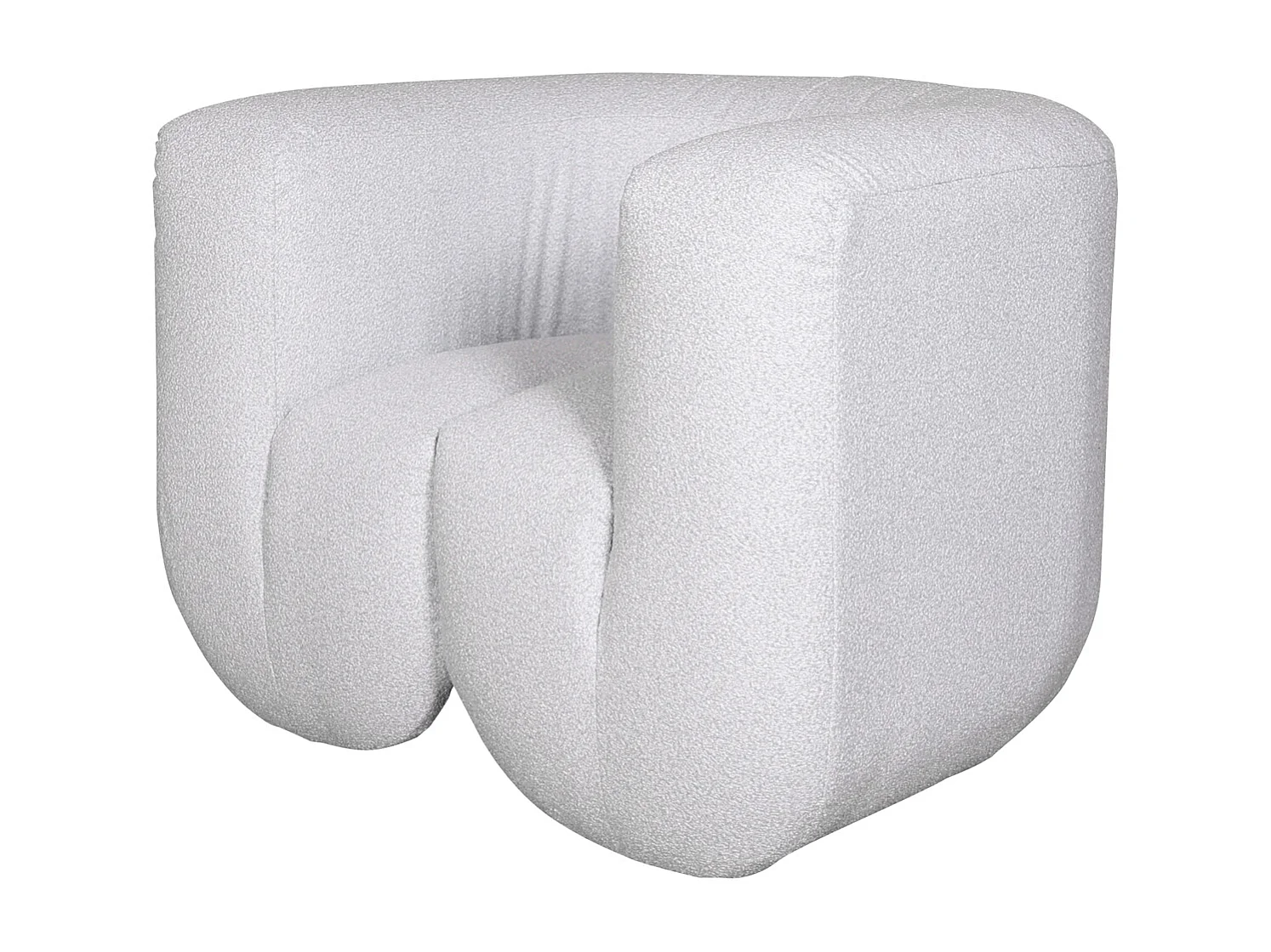 Fauteuil 100x75x85 cm gris clair nua