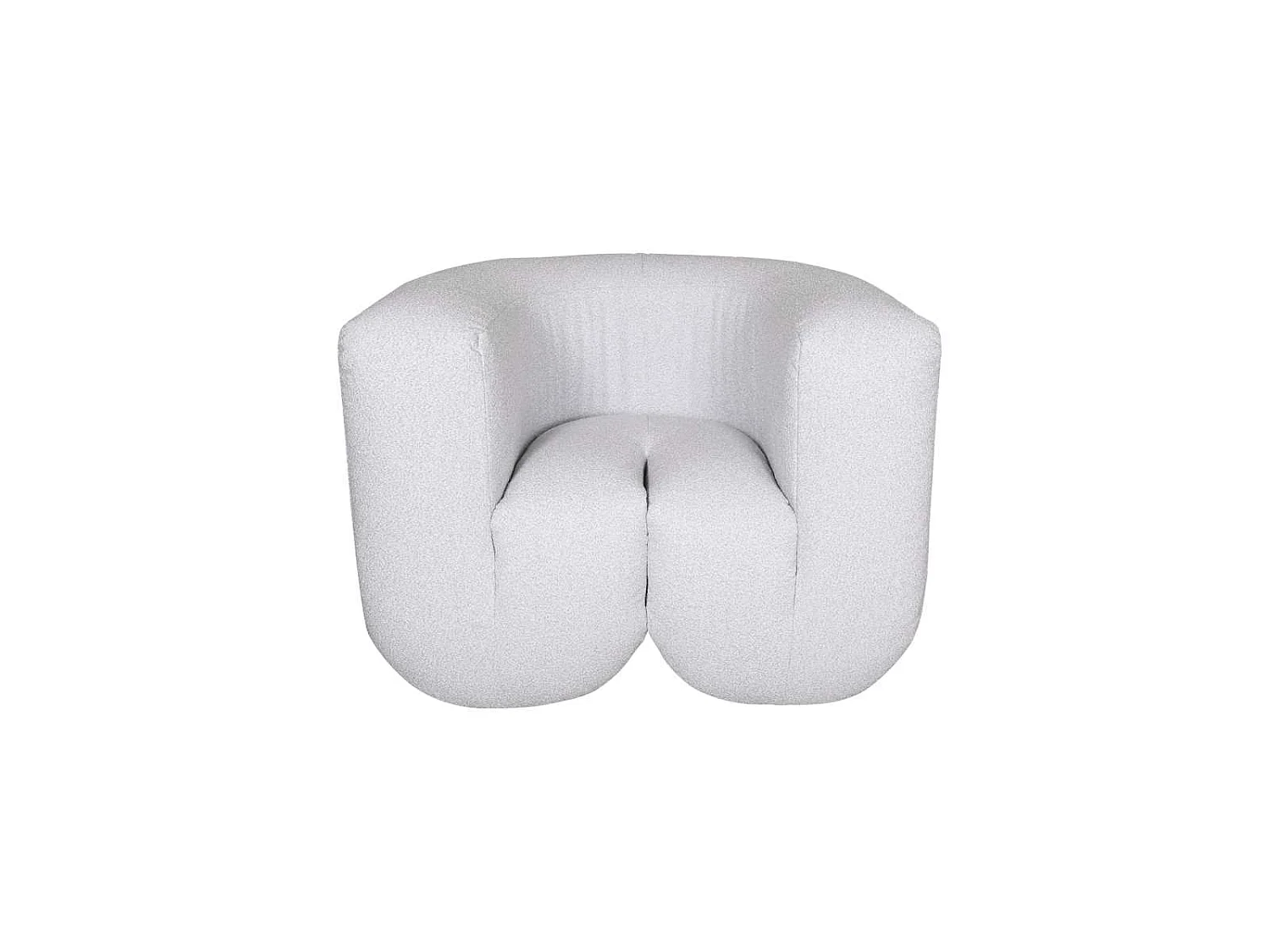 Fotel 100x75x85 cm jasnoszary nua