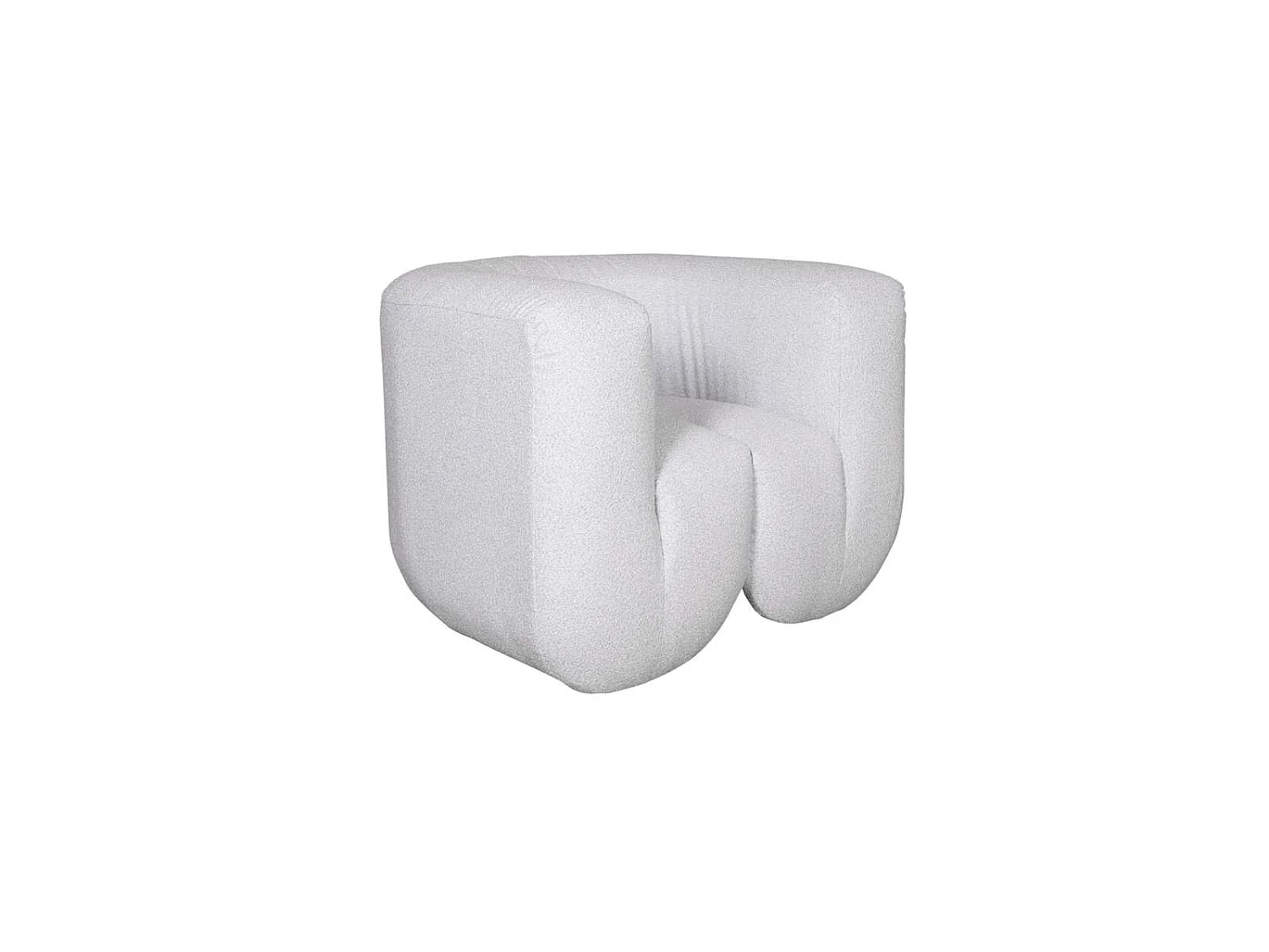 Fotel 100x75x85 cm jasnoszary nua