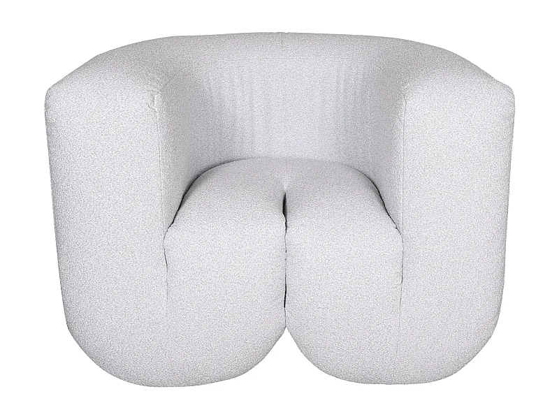 Fauteuil 100x75x85 cm gris clair nua