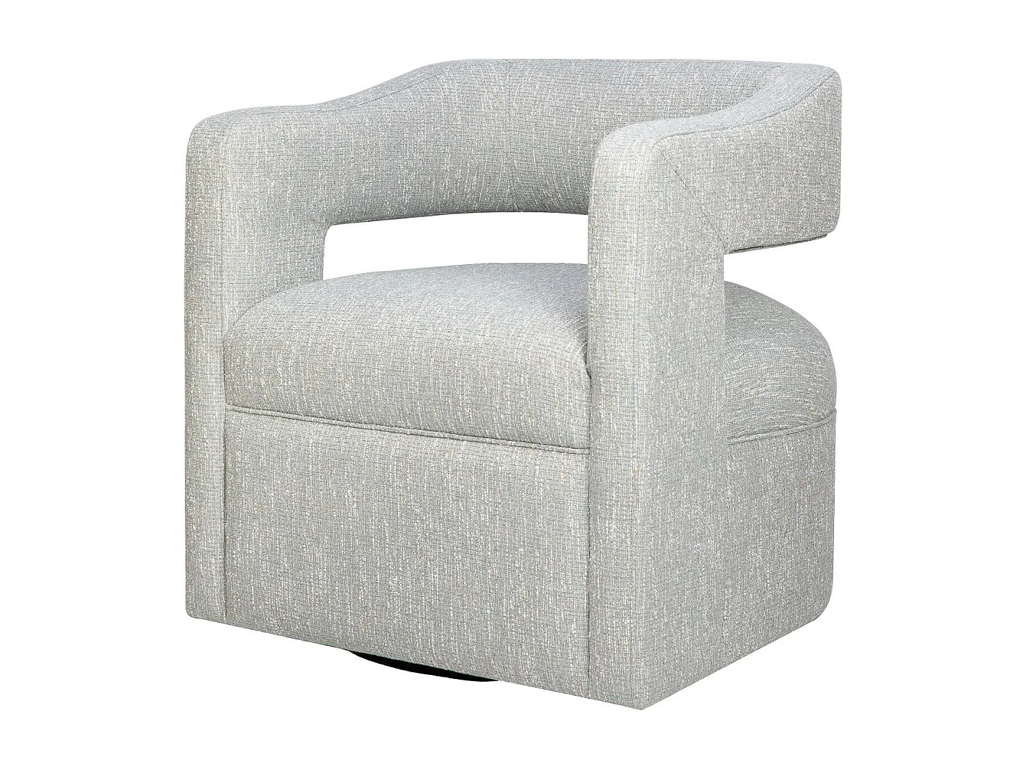 Fauteuil 73,5x82,5x76 cm Gris clair Leith LET73G