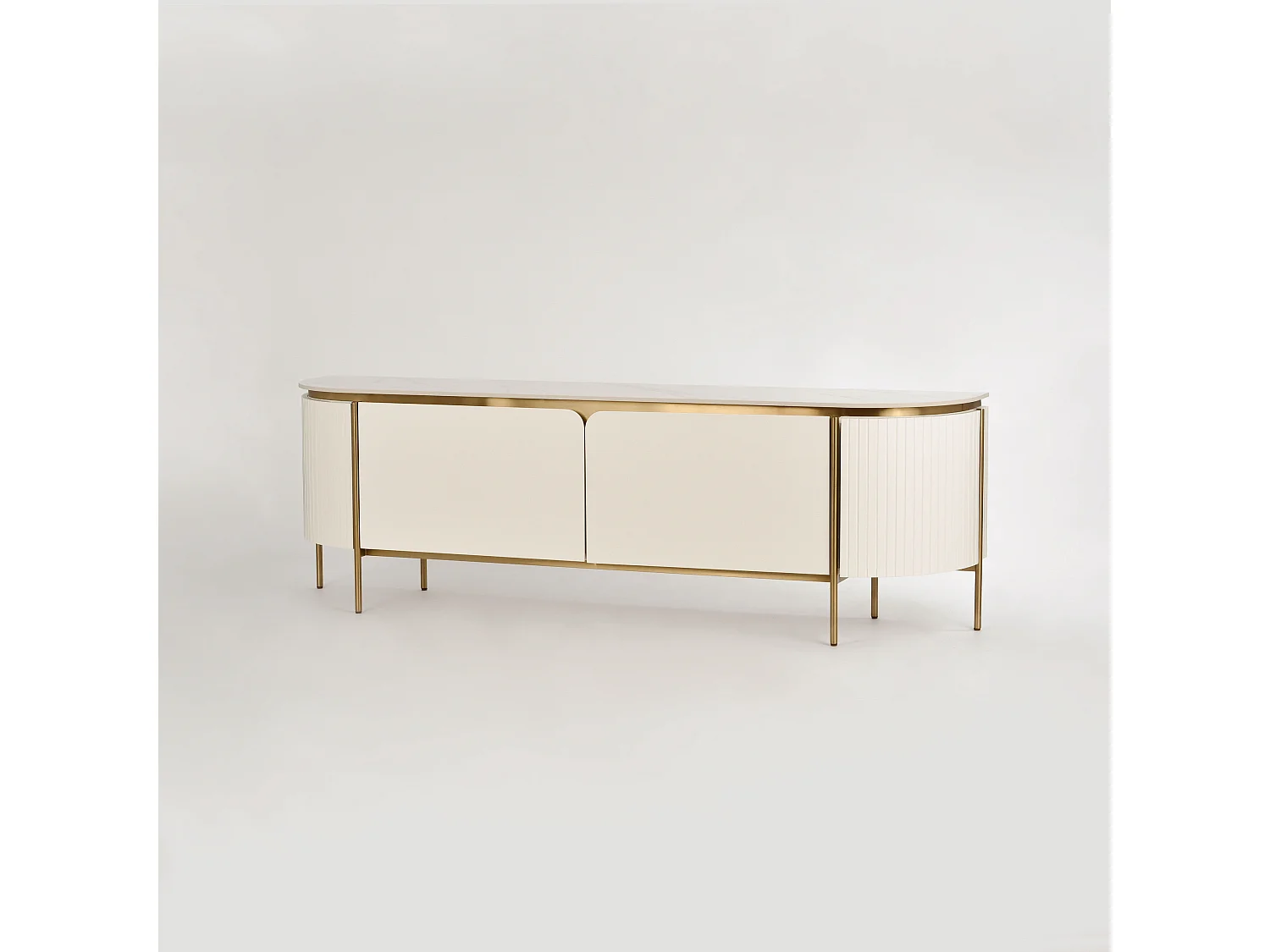 Commode 200x60x40 cm blanc écru stylé ST120