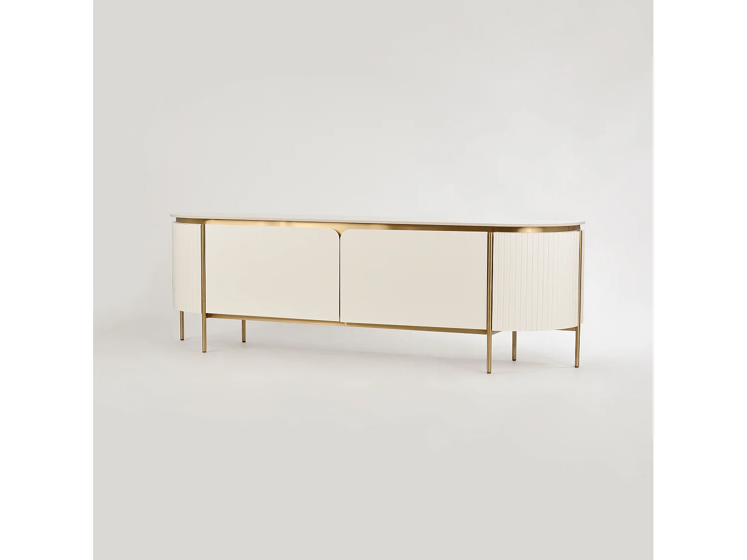 Commode 200x60x40 cm blanc écru stylé ST120