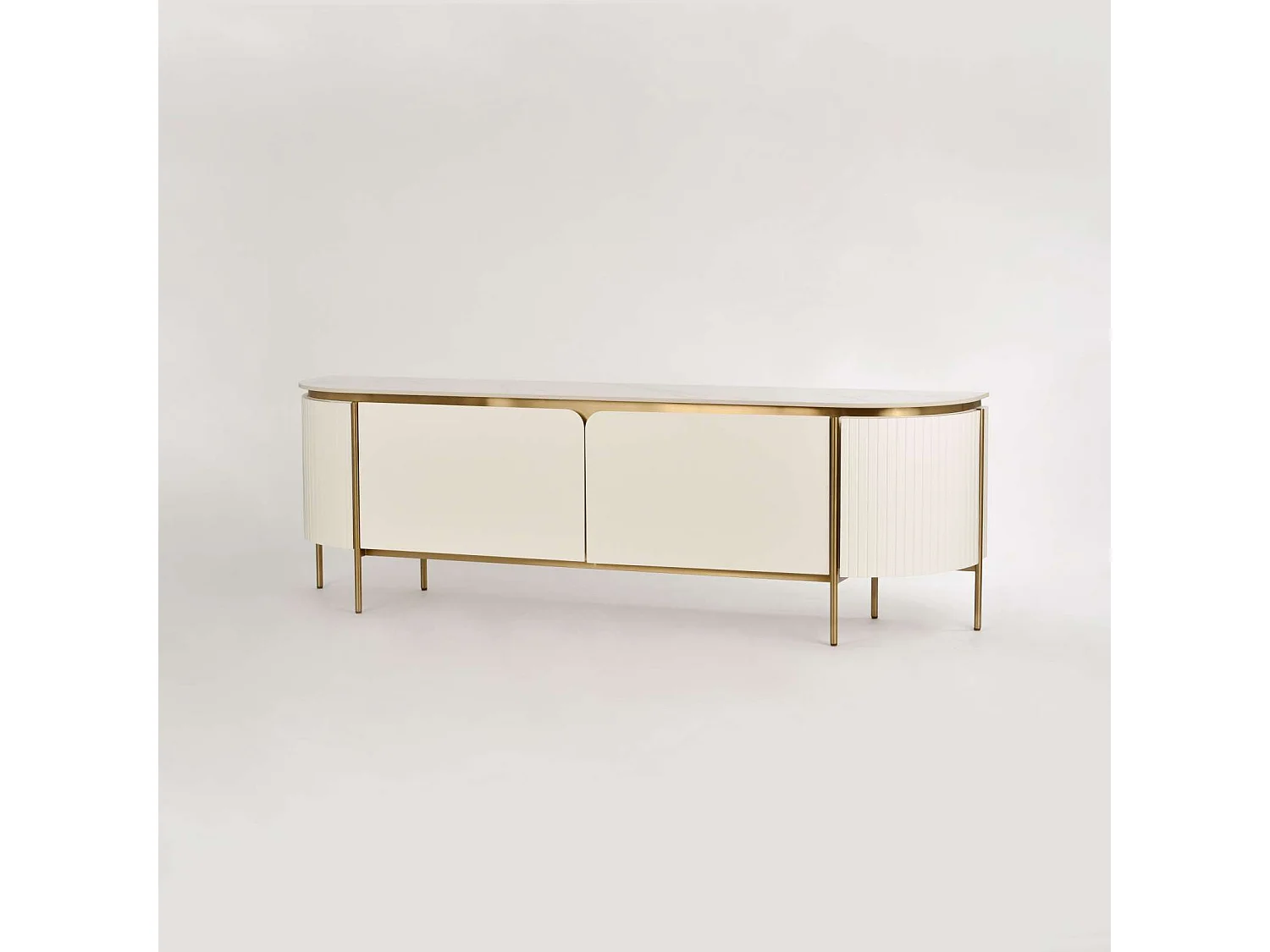 Chest of drawers 200x60x40 cm white ecru stilig ST120
