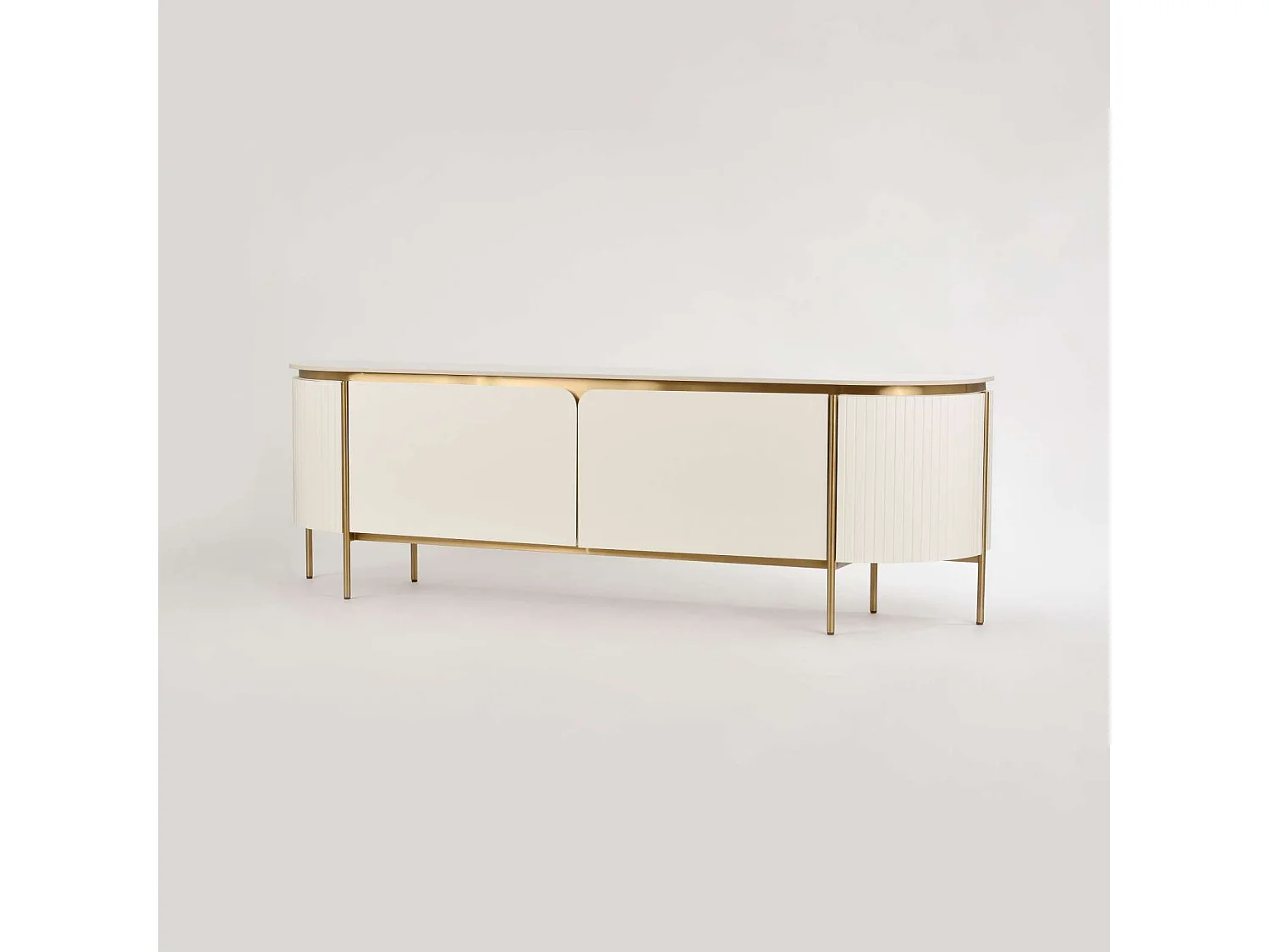 Chest of drawers 200x60x40 cm white ecru stilig ST120