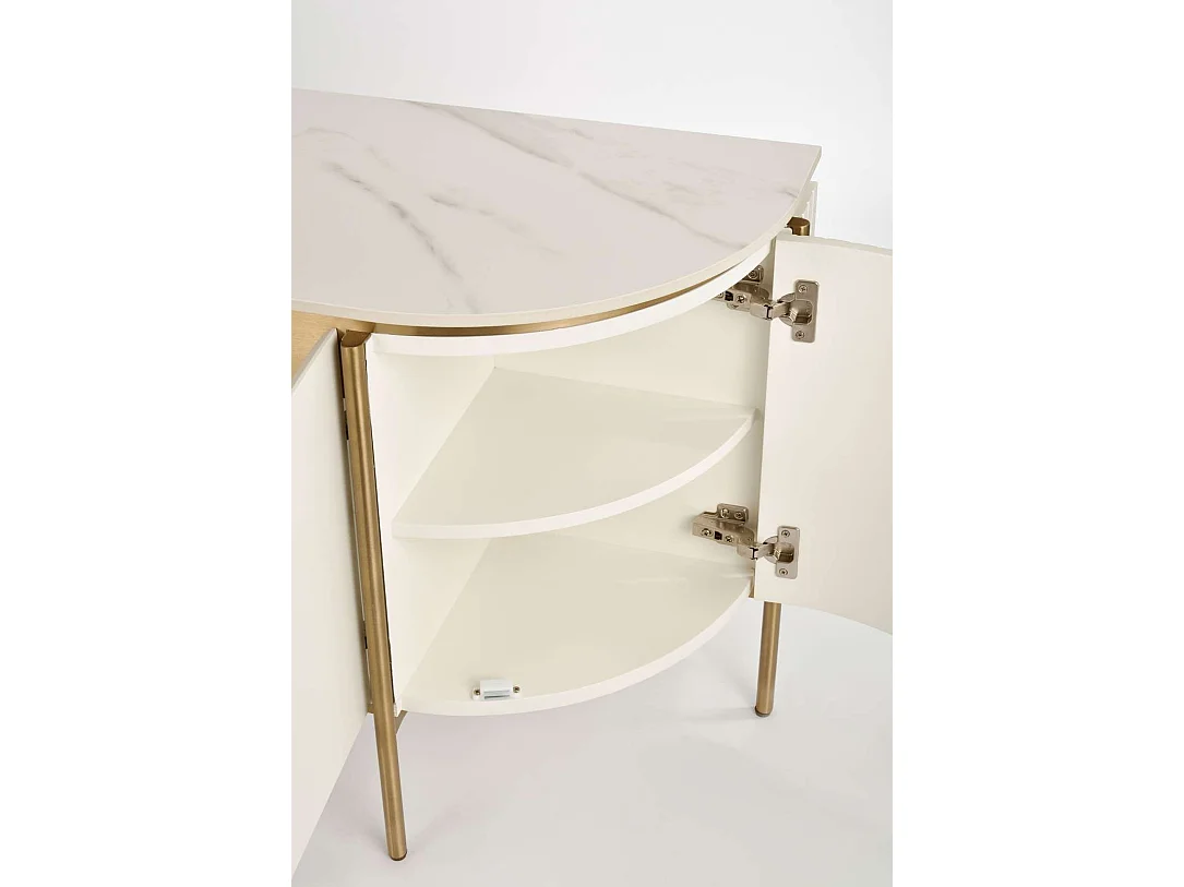 Chest of drawers 200x60x40 cm white ecru stilig ST120