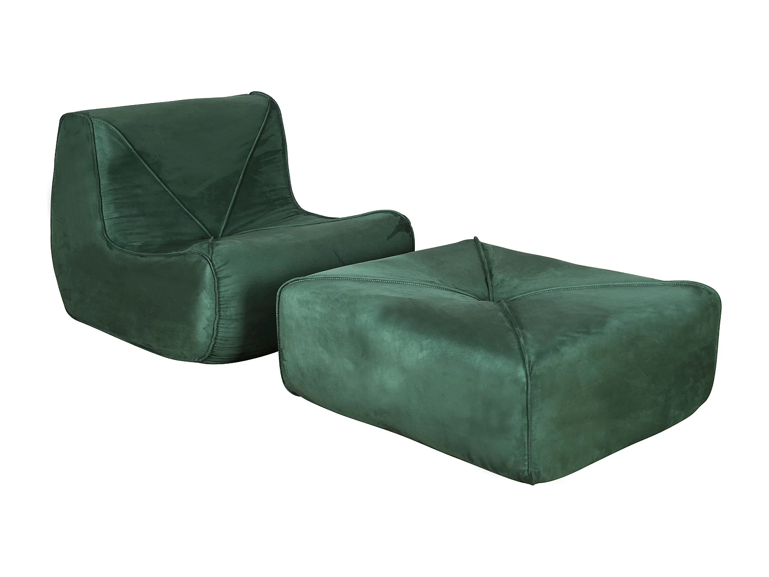 Fotel z podnóżkiem 86x102x70 cm zielony nua n24-15