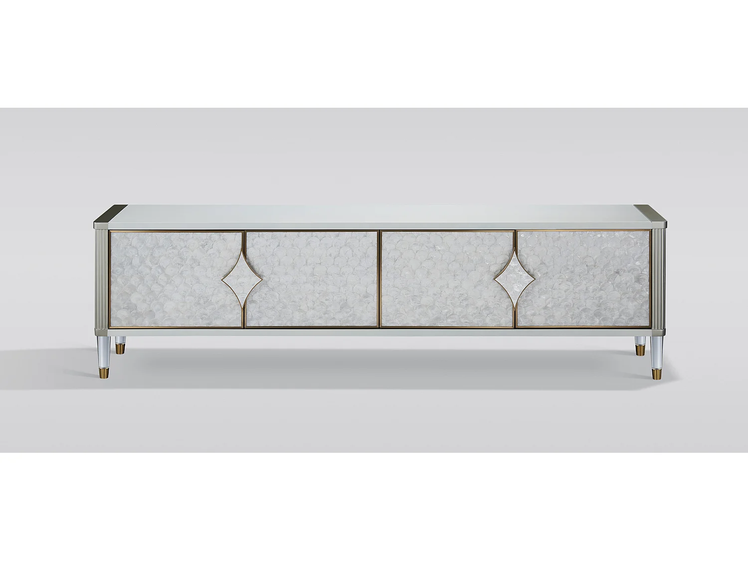 Cómoda 200x55x40 cm branca estilo st201