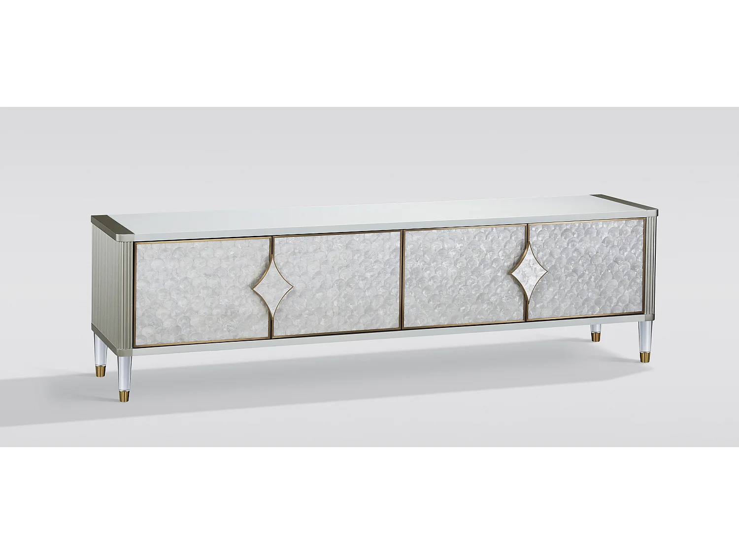 Cómoda 200x55x40 cm branca estilo st201