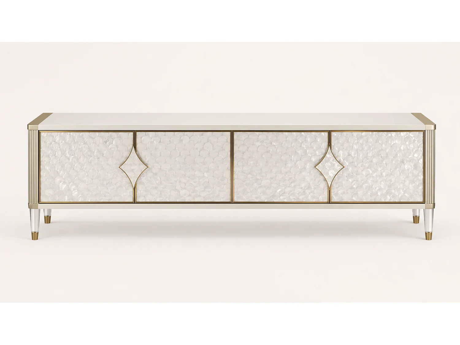 Commode 200x55x40 cm blanche stilig st201