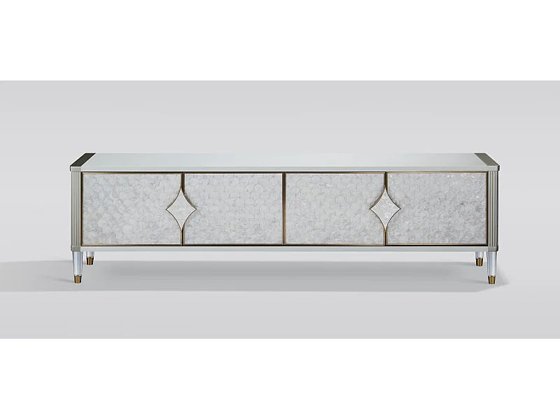 Commode 200x55x40 cm blanche stilig st201