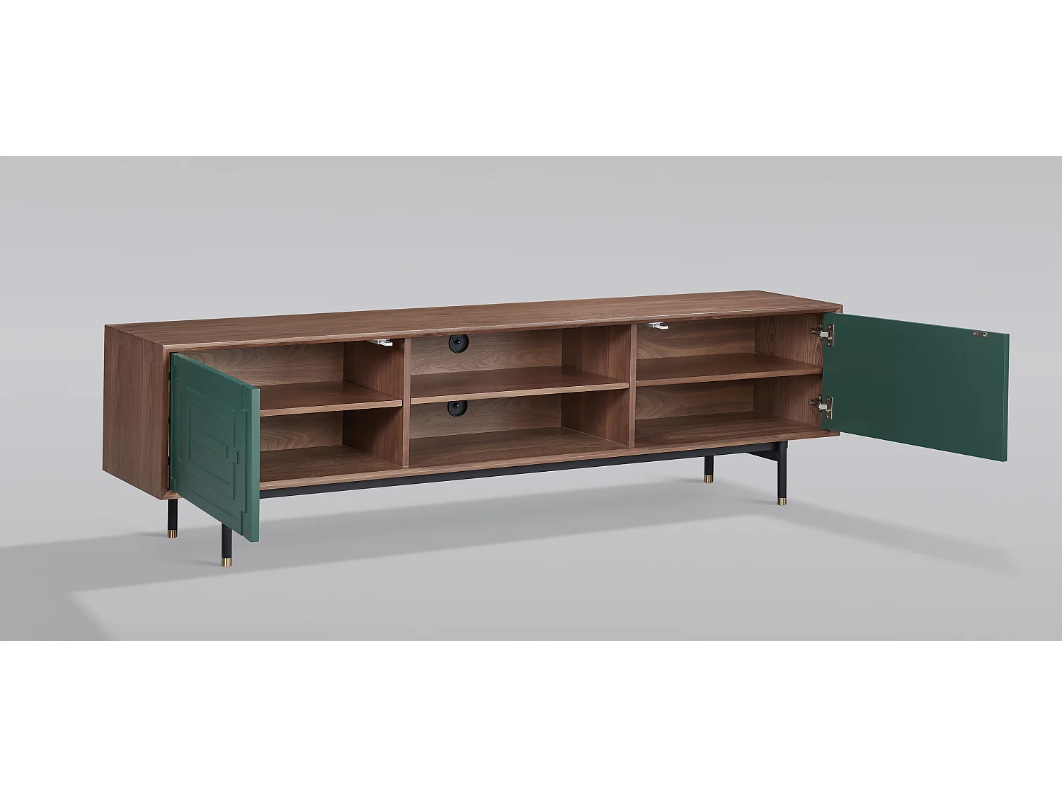 Commode 200x55x40 cm noyer stilig st153