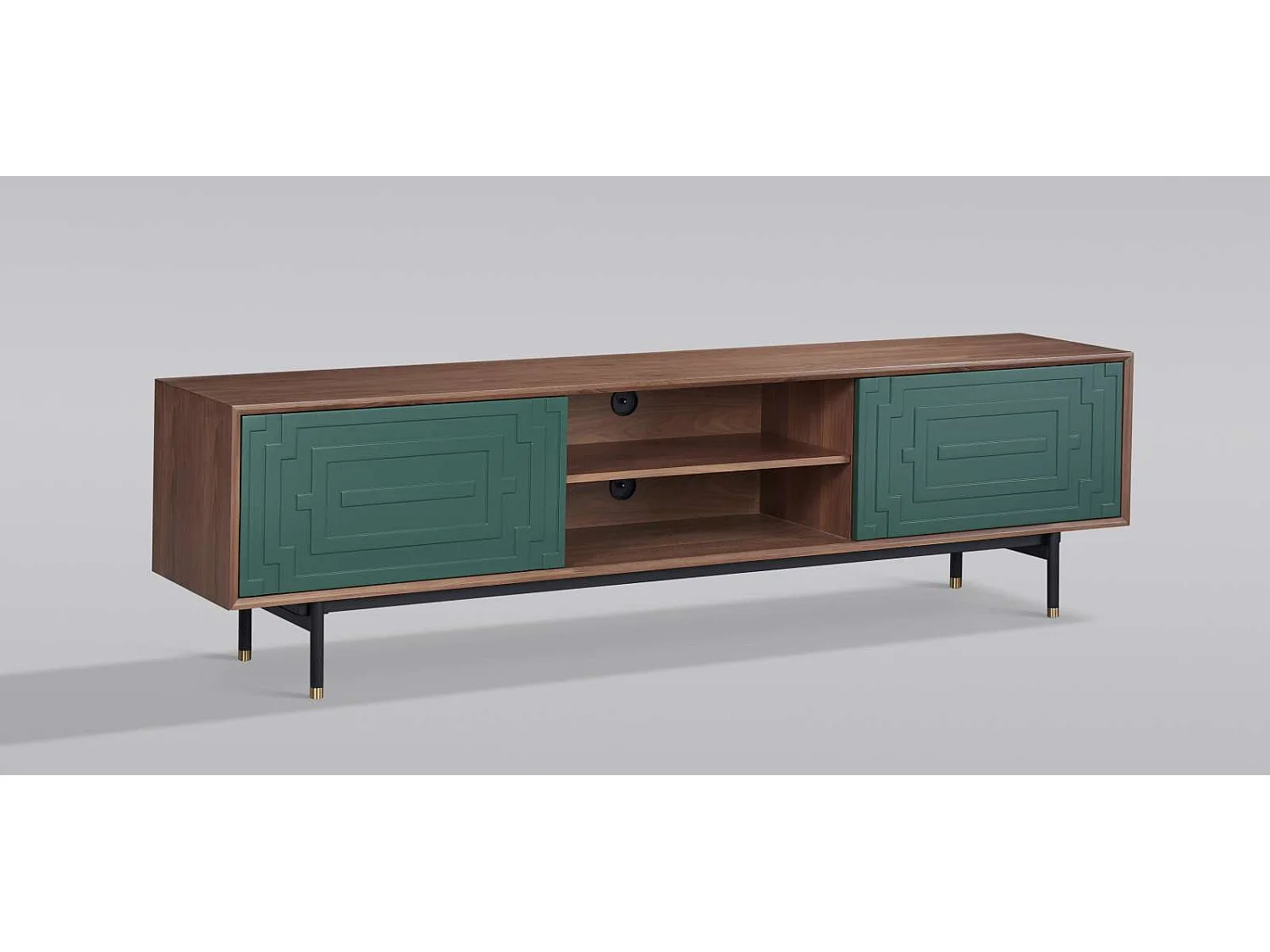 Chest of drawers 200x55x40 cm walnut stilig st153