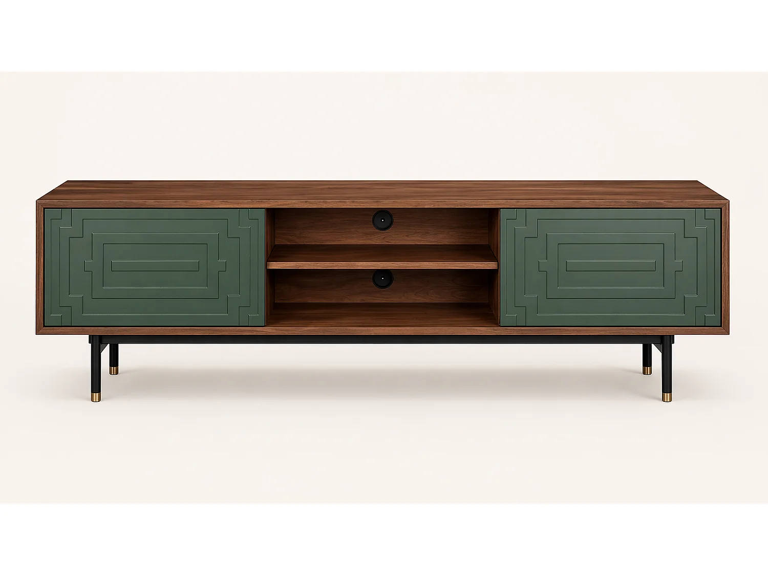 Chest of drawers 200x55x40 cm walnut stilig st153