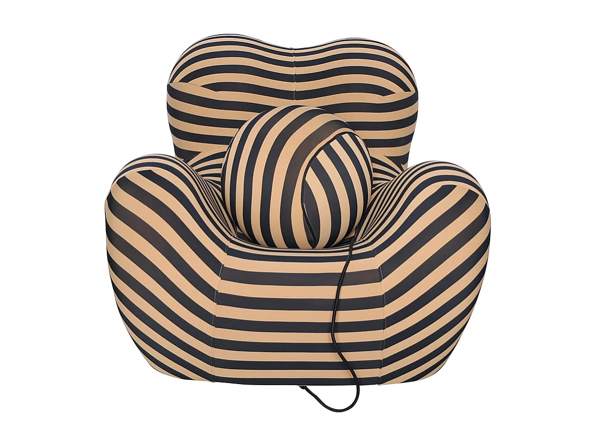 Fauteuil 76x68x63 cm Noir Beige nua n31-29