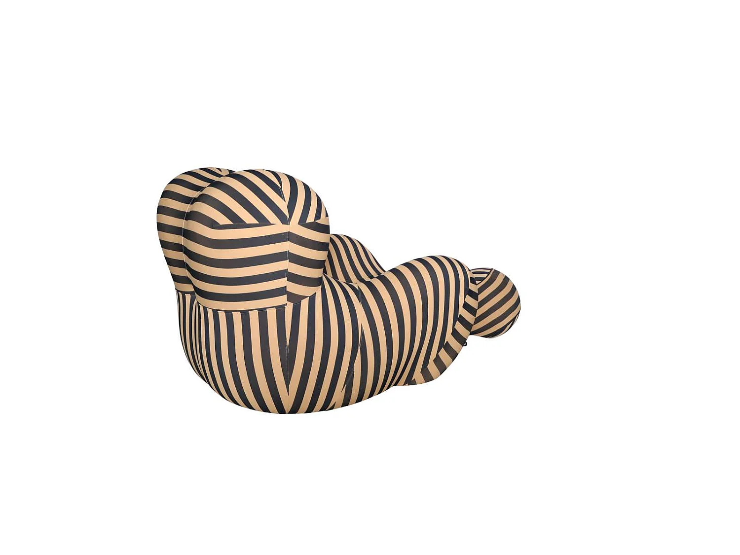 Fåtölj med fotpall, Nua, 76x68x63 cm, Beige