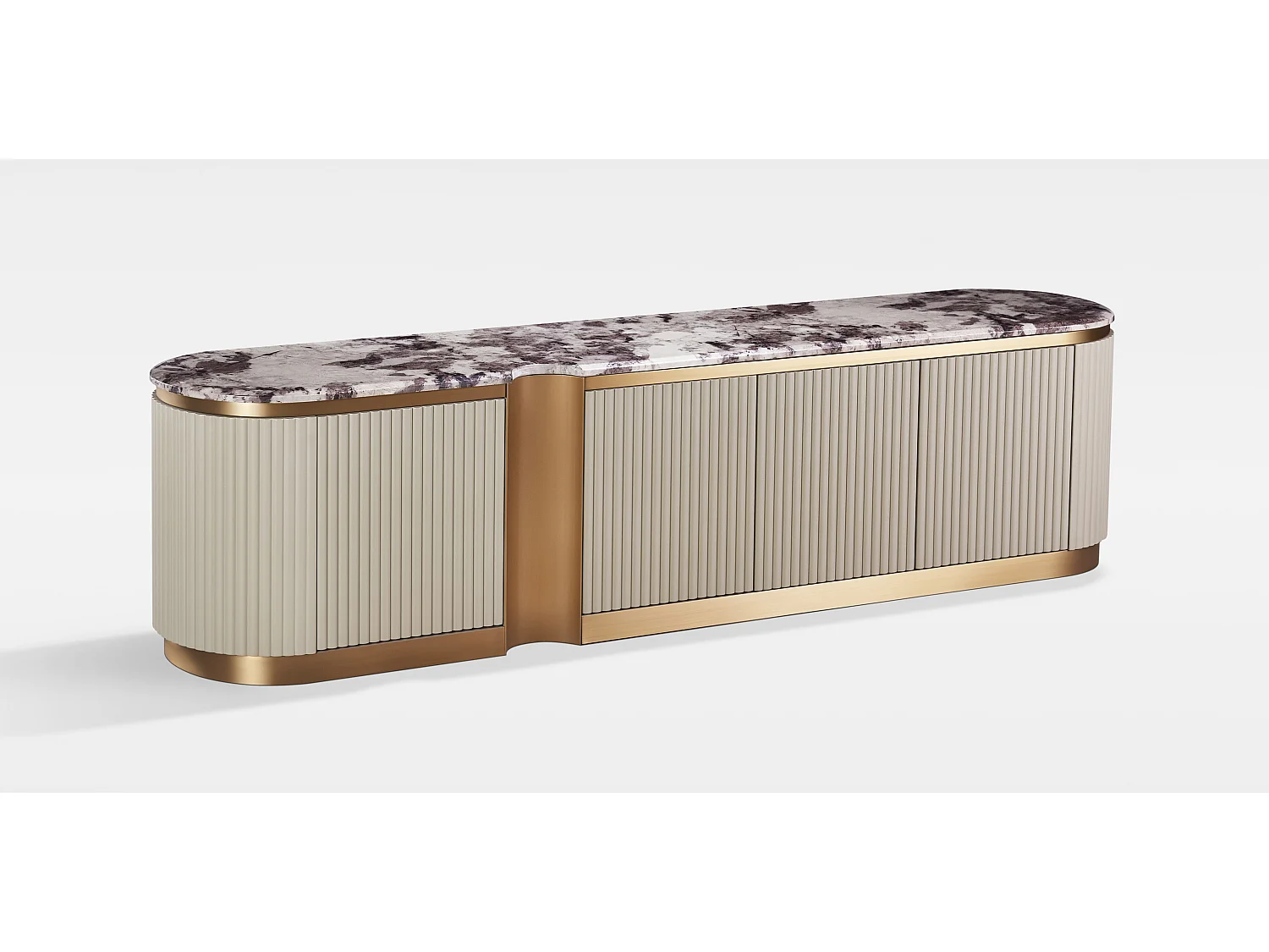 Sideboard 200x50x40 cm hellcreme stilvoll st916b