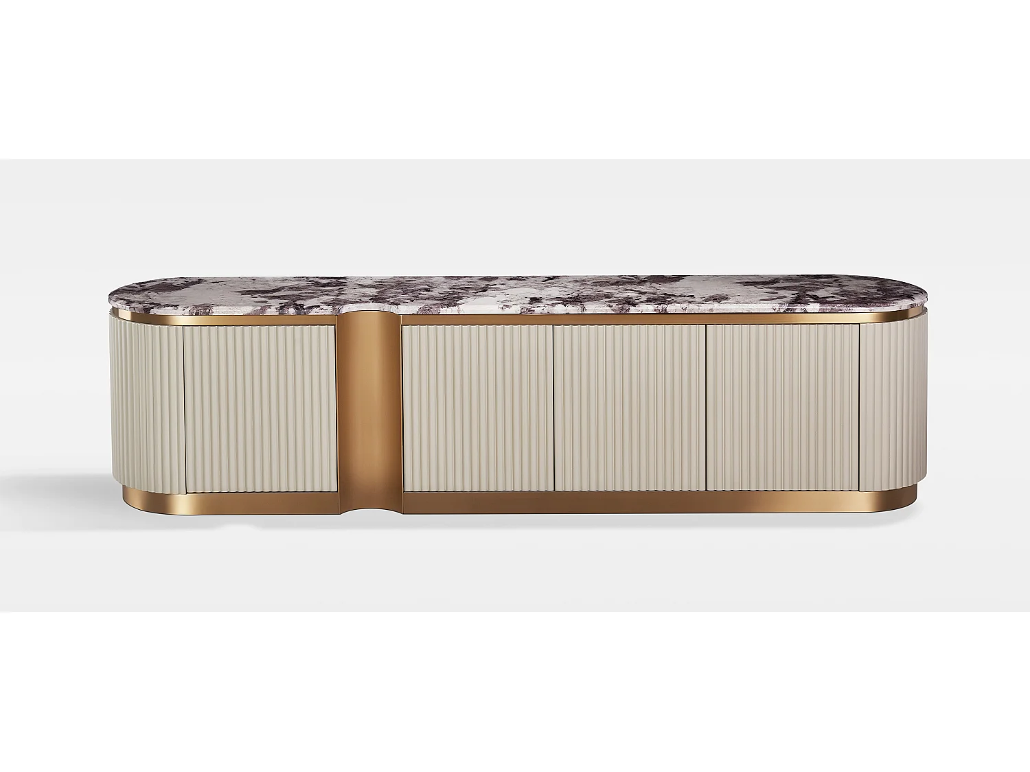 Sideboard 200x50x40 cm light cream stilig st916b
