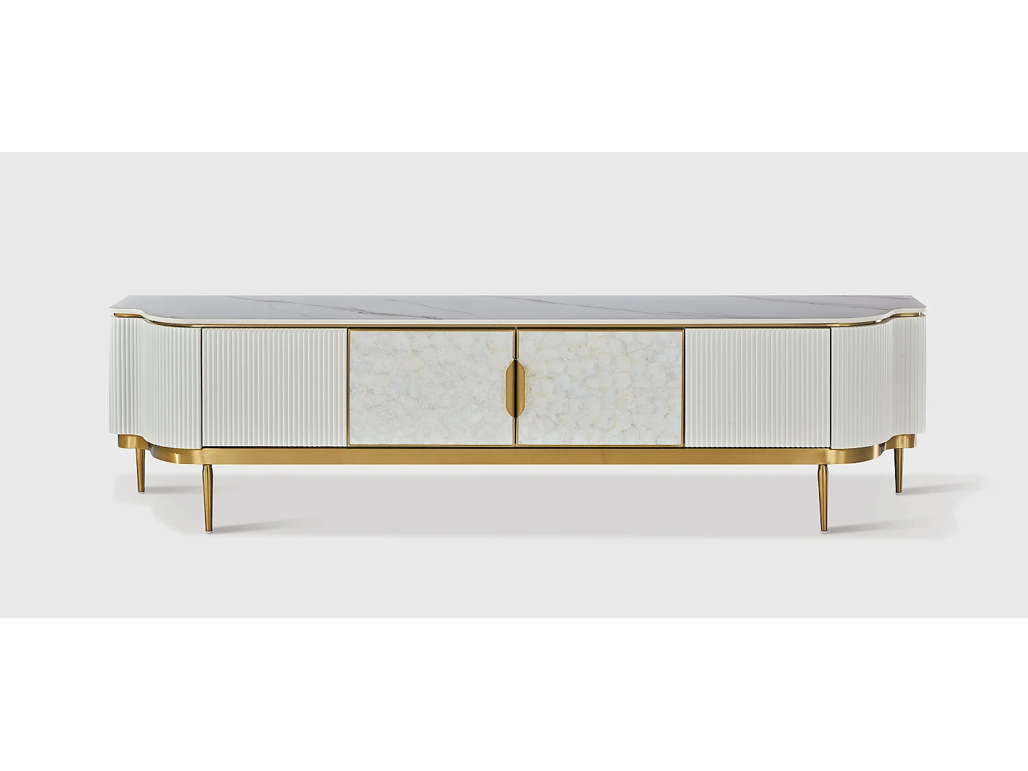 Kommode 200x52x40 cm goldfarben stilvoll st905c