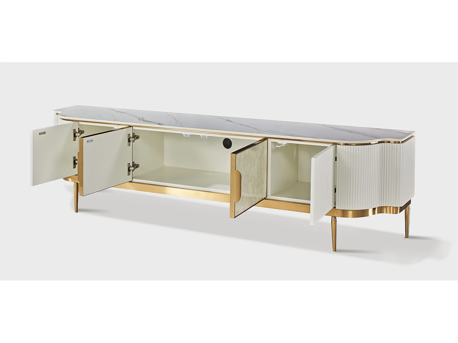 Kommode 200x52x40 cm goldfarben stilvoll st905c