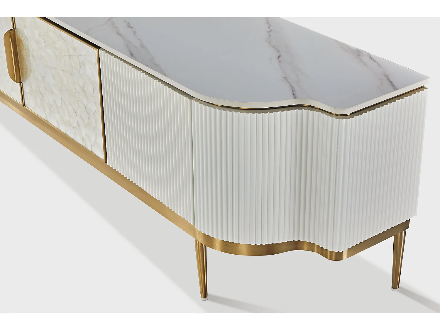 Kommode 200x52x40 cm goldfarben stilvoll st905c