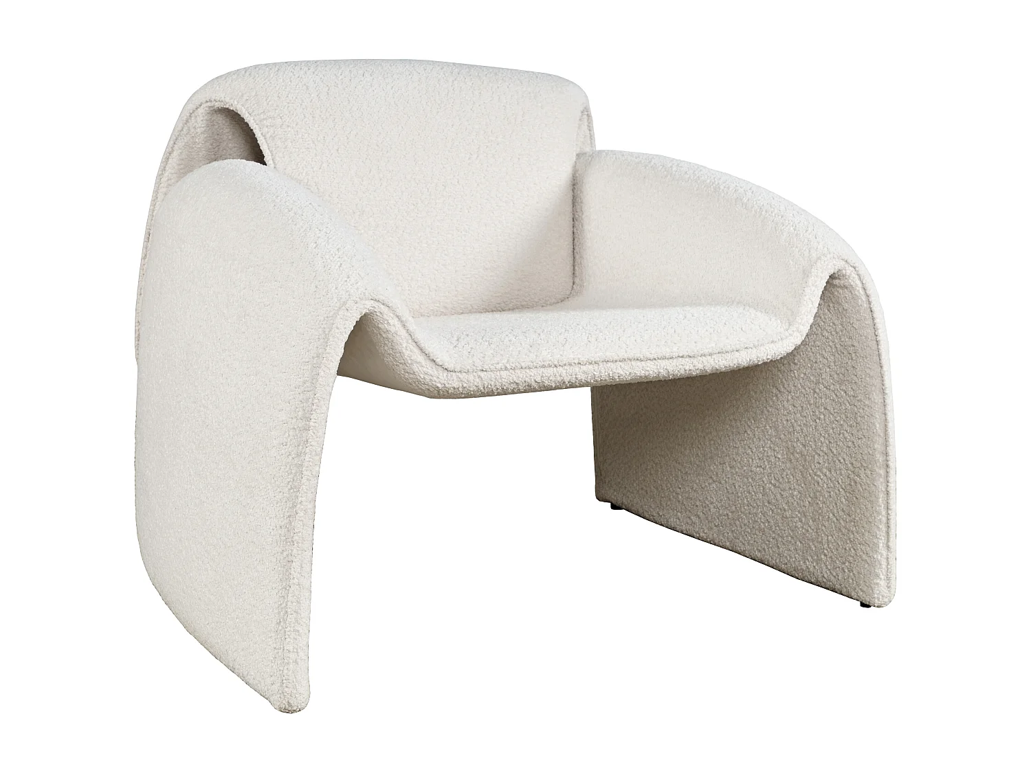 Fauteuil 91x78x80 cm blanc cassé Leith LET75N