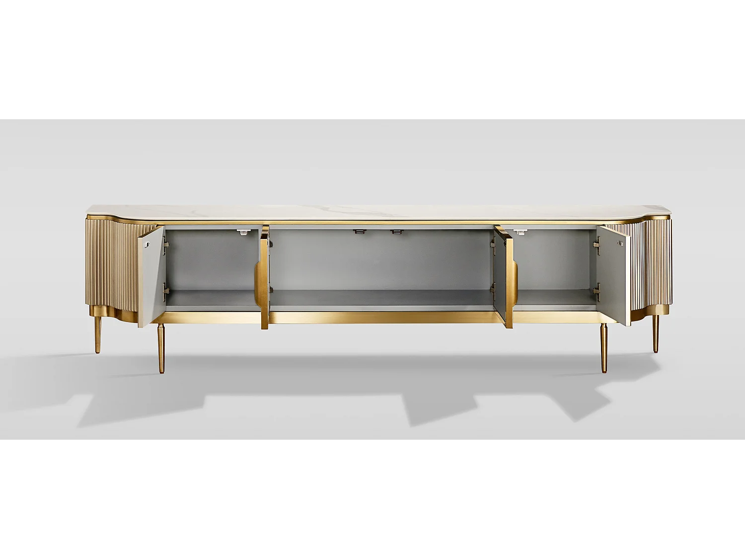 Commode 200x52x40 cm dorée Stilig ST905