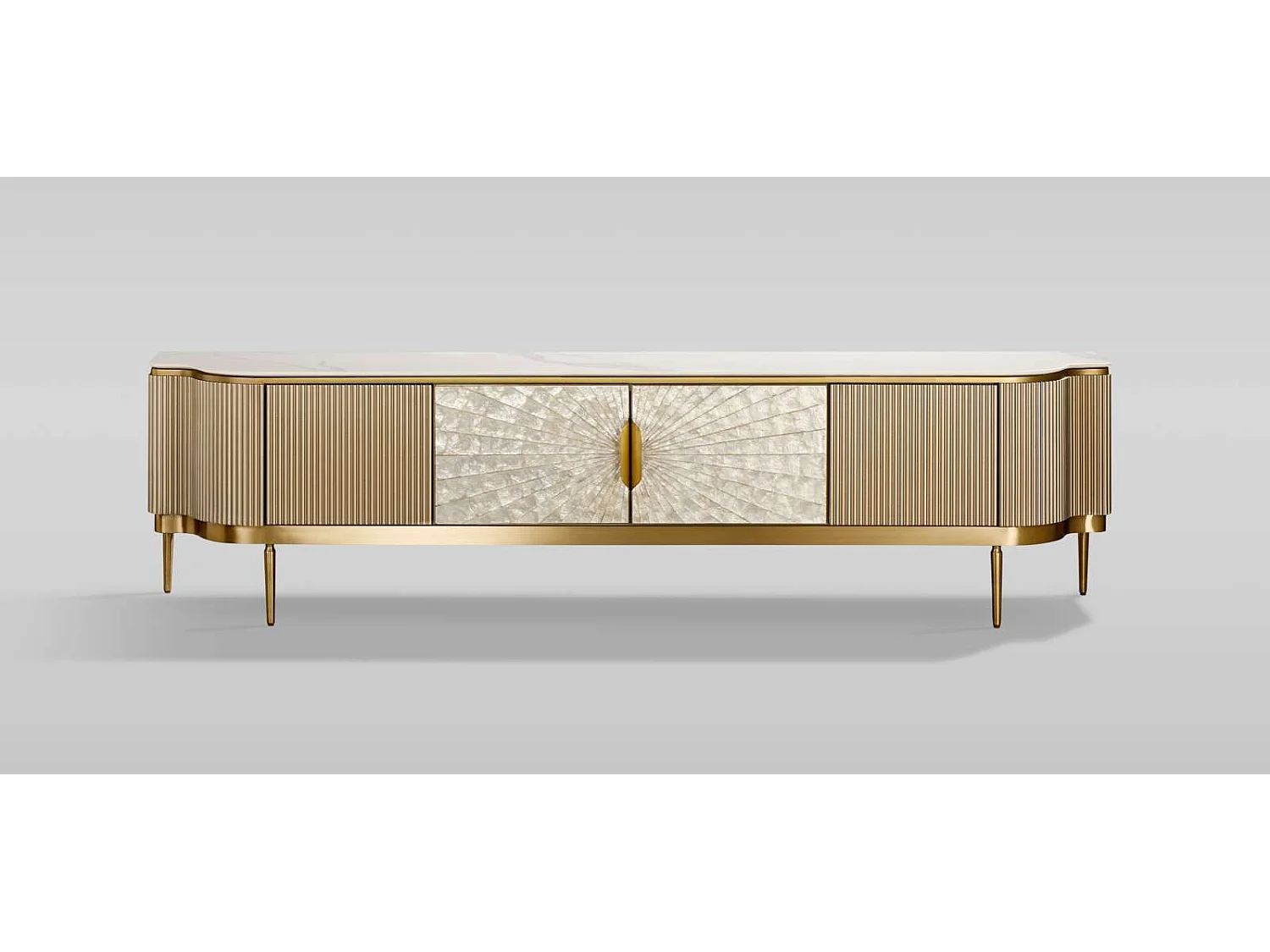 Commode 200x52x40 cm dorée Stilig ST905