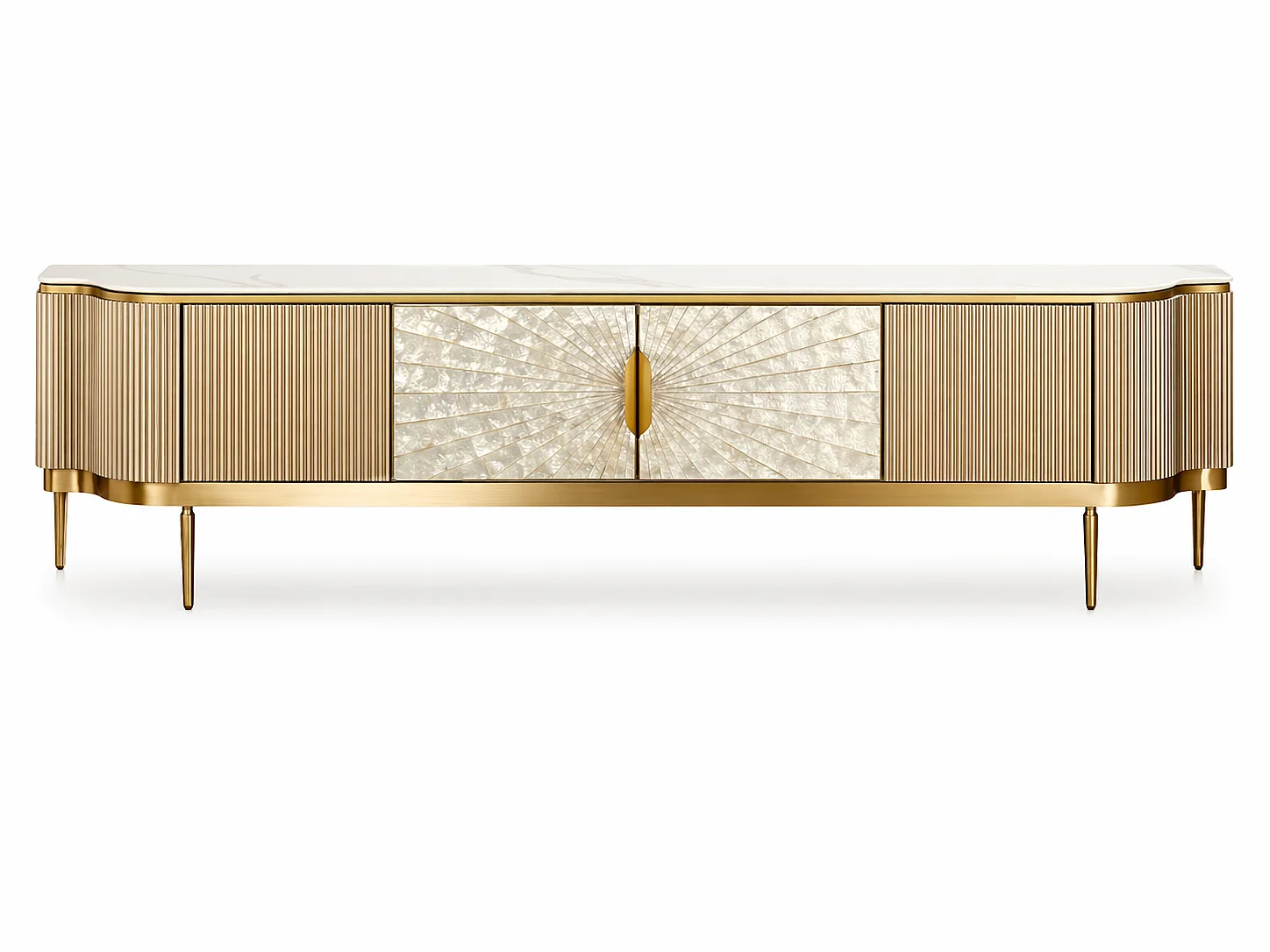 Commode 200x52x40 cm dorée Stilig ST905