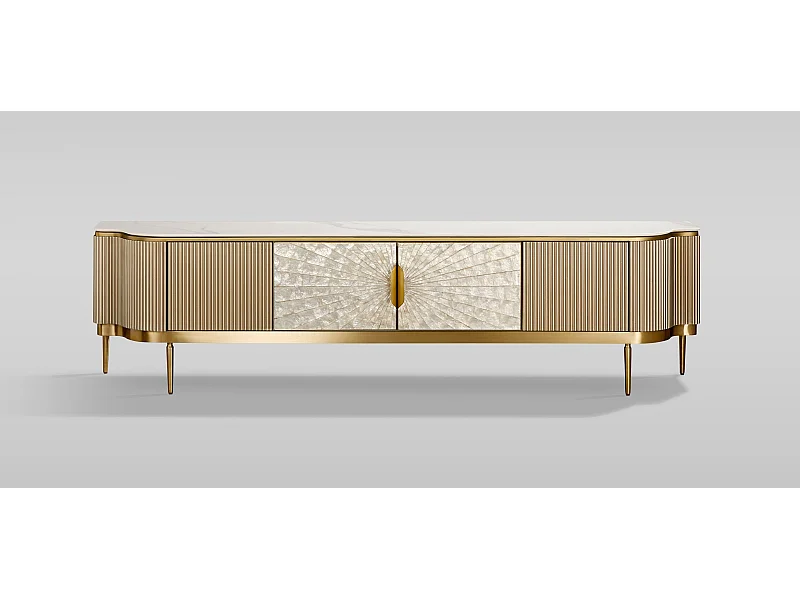 Commode 200x52x40 cm dorée Stilig ST905