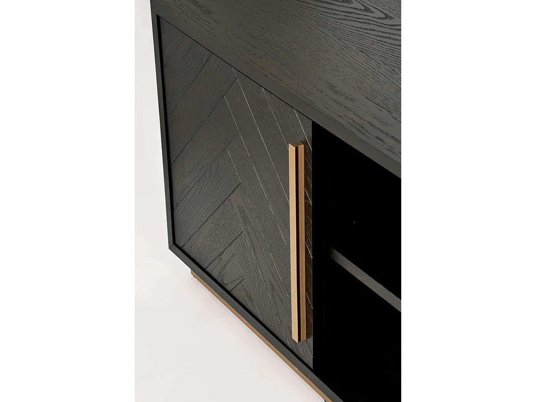 Cabinet 180x50x38 cm Black seville sev25-2