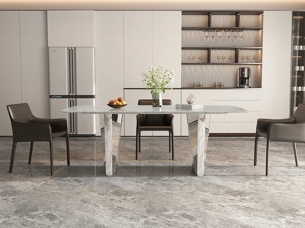 Table 200x75x100 cm argent Modig M33